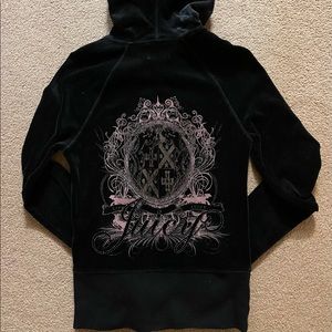 Juicy Couture black velour Hoodies Size S